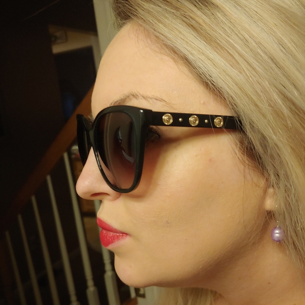 Versace cat eye medusa emblem sunglasses